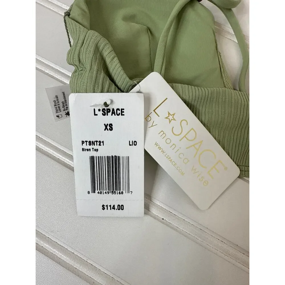NWT L Space Bathing Suit Top - Siren V-Neck Ribbed & Jess Swim Surf Bundle Sz XS
